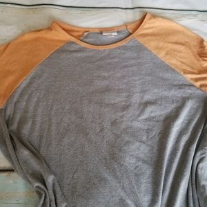 Lularoe Irma Tunic top orange gray